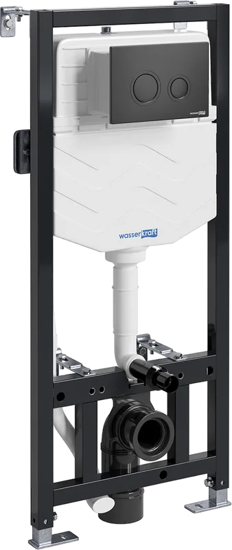 Система инсталляции для унитазов Wasserkraft Aller 10TLT.010.ME.MB01, с кнопкой смыва матовой черной Sancos — официальный сайт