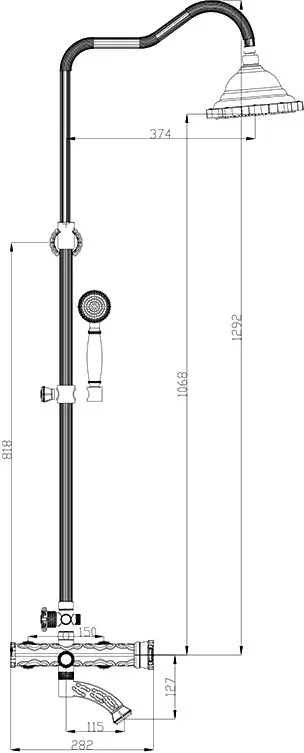 Душевая стойка Zorg Antic A 103DS-BR Sancos — официальный сайт