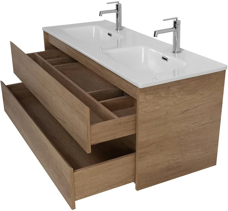 Тумба под раковину без столешницы BelBagno Kraft 120 для двоих, rovere nebrasca nature Sancos — официальный сайт