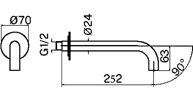 Излив Plumberia Selection Ixo SPT0258BO для ванны, матовый белый Sancos — Оригинал
