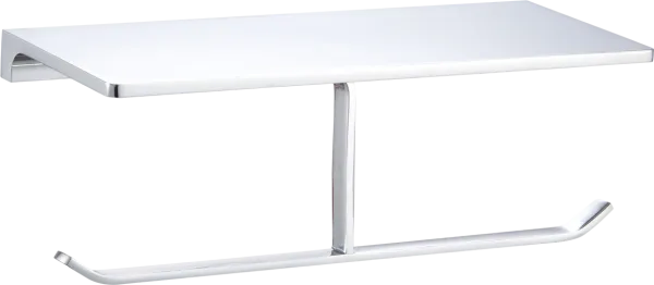 Держатель туалетной бумаги Wonzon & Woghand WW-9156 хром, с полкой