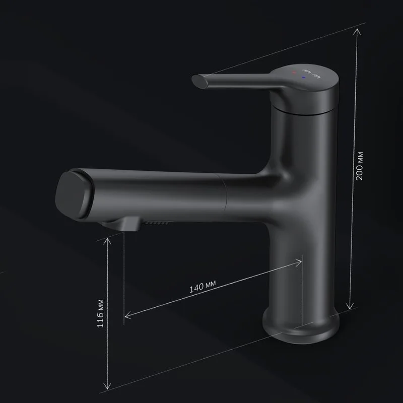 Смеситель для раковины AM.PM X-Joy S F85B02922 черный Sancos — официальный сайт