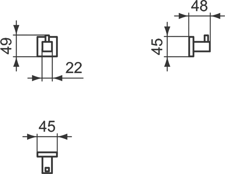 Крючок Ideal Standard Iom Square E2192AA одинарный Sancos — официальный сайт