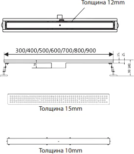 Душевой трап (лоток) AltroBagno Beni aggiuntivi AltroBagnoLivello071215OrSp, матовое золото Sancos — официальный сайт