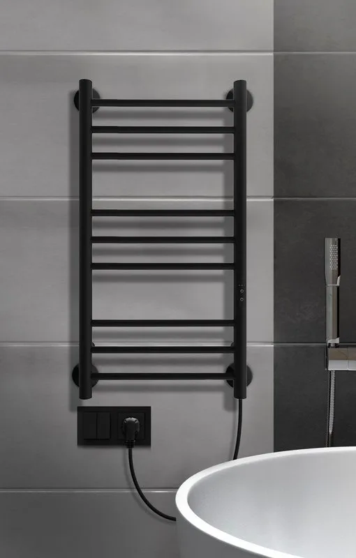 Полотенцесушитель электрический Indigo Line Trinity LСLTE80-40BRRt черный муар Sancos — официальный сайт