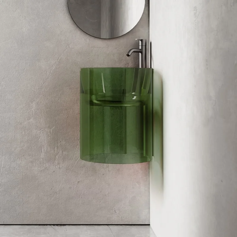 Раковина Abber Kristall AT2705 emerald, зеленая Sancos — официальный сайт