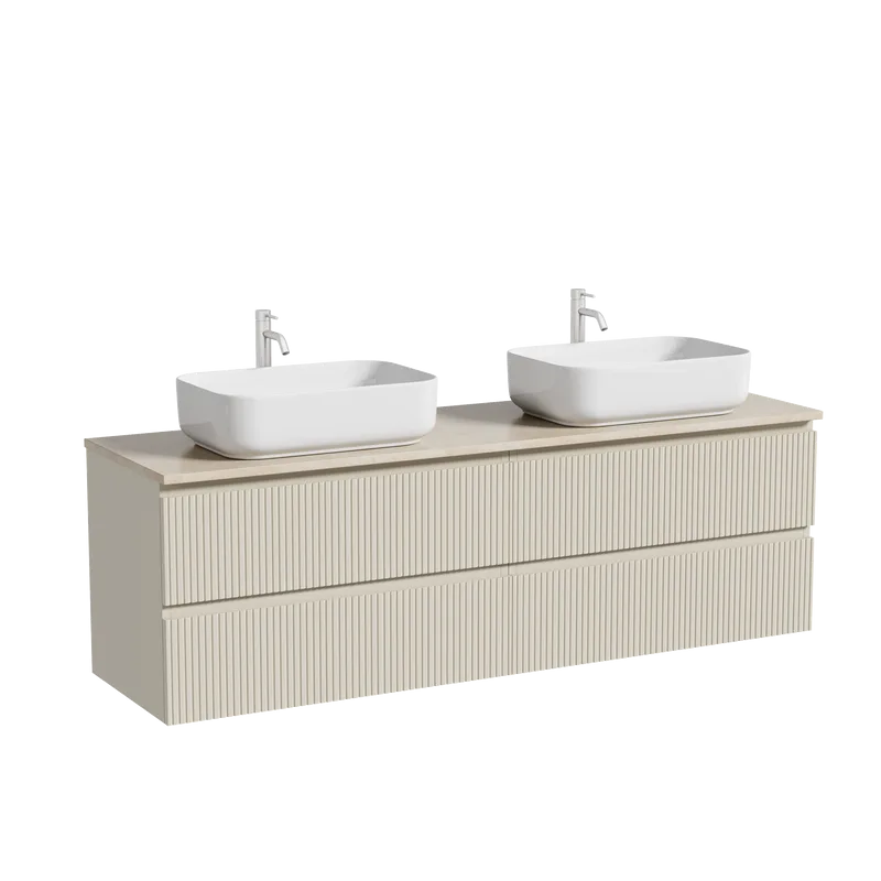Тумба с раковиной Sancos Snob T 160 beige soft, столешница бежевая TT160A2X, раковина CN5043 Sancos — официальный сайт