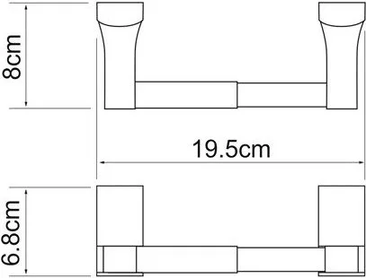 Держатель туалетной бумаги Wasserkraft Exter K-5222 Sancos — официальный сайт