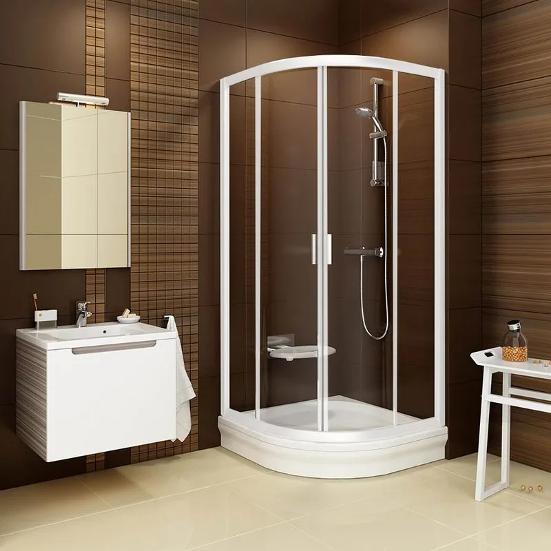 Душевой уголок Ravak Blix BLCP4-80 Transparent, белый профиль Sancos — официальный сайт