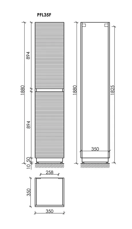 Шкаф-пенал для ванной напольный Sancos Folk Floor 350х350х1880 мм, Ergraut soft Sancos — официальный сайт