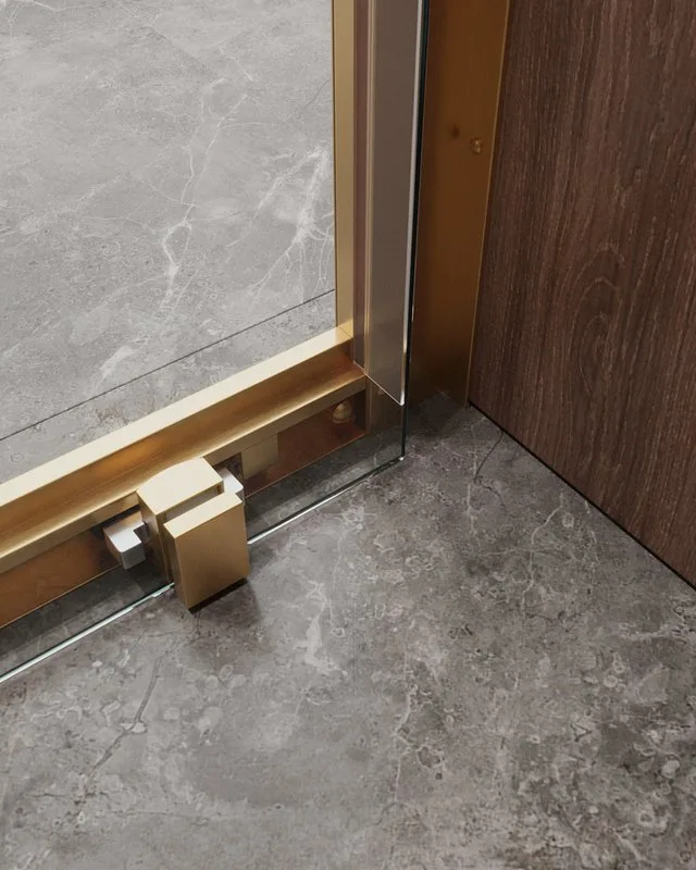 Душевая дверь в нишу Cezares Molveno BF 1 150 C BORO IV 150 см, профиль брашированное золото, стекло Sancos — официальный сайт