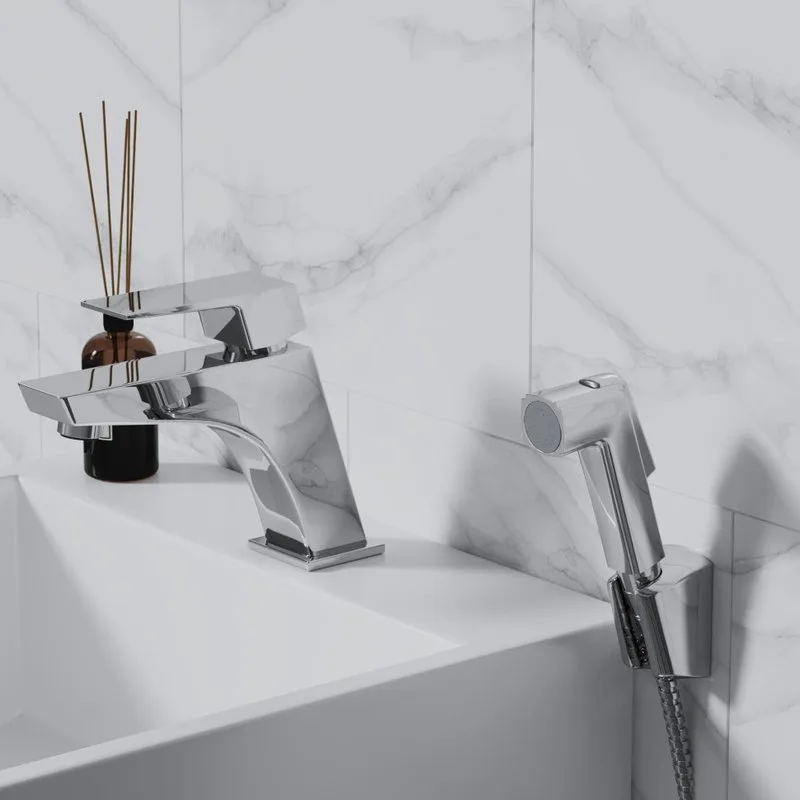 Смеситель для раковины Paini Torre 98CR205/574 с гигиеническим душем, хром Sancos — официальный сайт