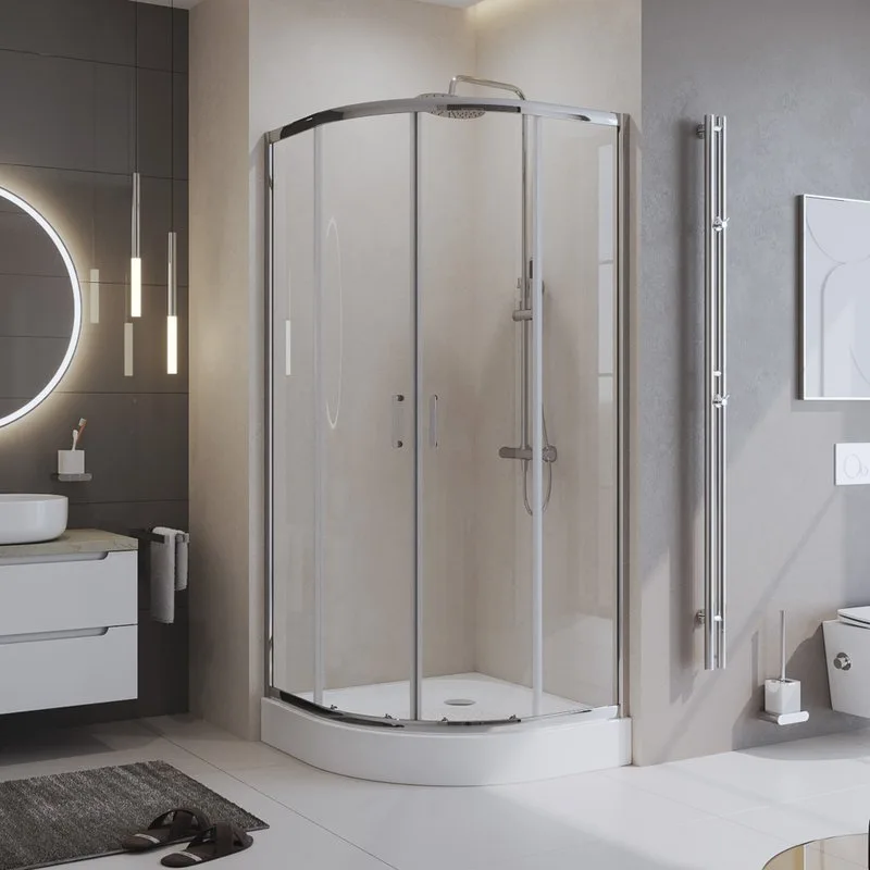 Душевой уголок BelBagno Uno -195 R 2 80 C Cr стекло прозрачное Sancos — официальный сайт