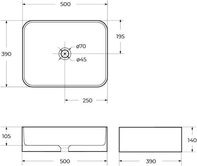 Накладная раковина BelBagno BB1304 накладная Sancos — официальный сайт