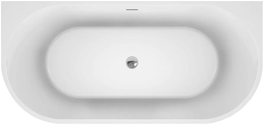 Акриловая ванна BelBagno BB710-1400-750 140x75 см, пристенная, белая, овальная, со сливом-переливом Sancos — официальный сайт