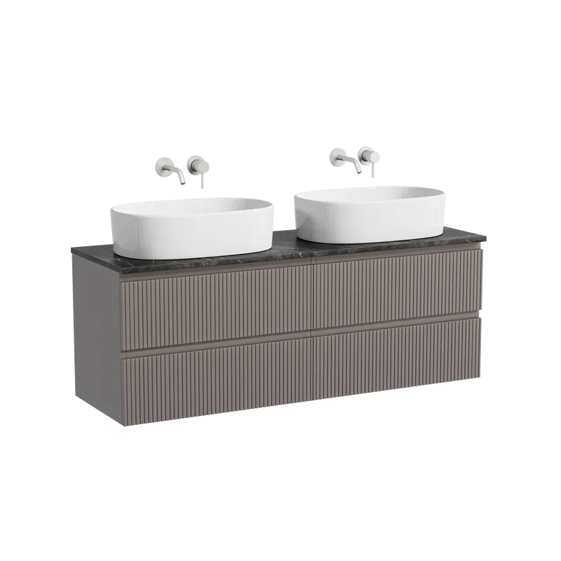 Тумба с раковиной Sancos Snob T 140 doha soft, столешница черный мрамор TT140A1, раковина CN6075 Sancos — официальный сайт