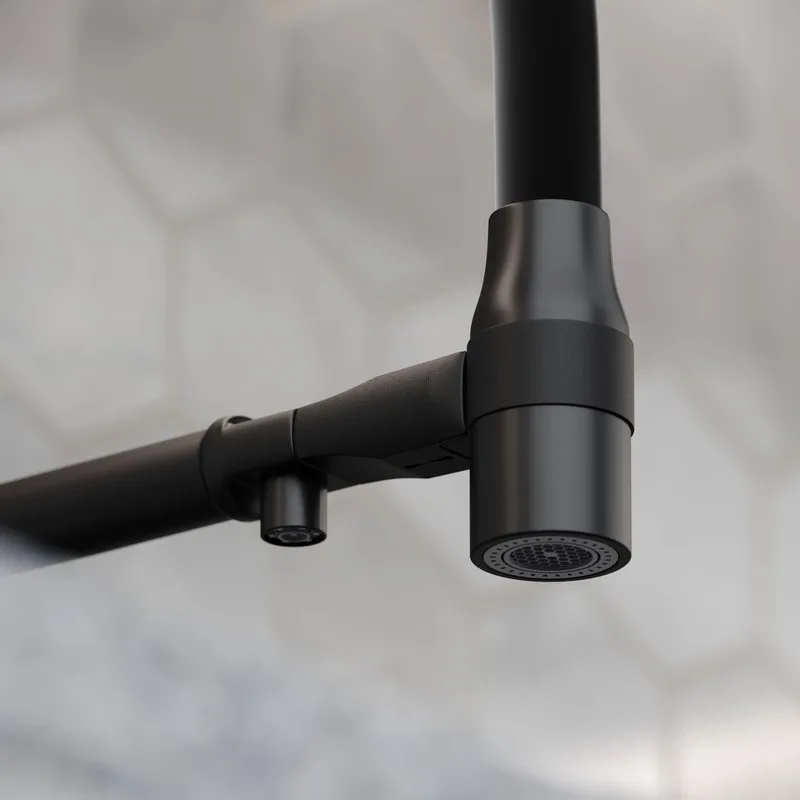 Смеситель для кухни Sancos Garda SC4009MB с гибким изливом, матовый черный Sancos — официальный сайт