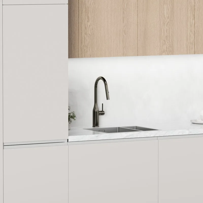 Смеситель для кухни Sancos Grand SC4002GG с вытяжным изливом, вороненая сталь Sancos — официальный сайт