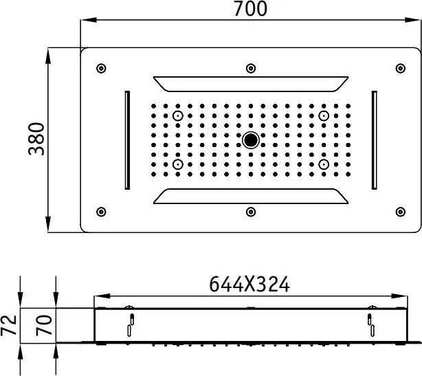 Верхний душ RGW Shower Panels SP-71 Sancos — официальный сайт