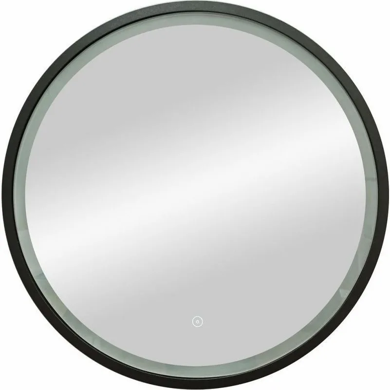 Зеркало круглое Art&Max Livorno Nero 60х60 черное, с LED-подсветкой, 6000k Sancos — официальный сайт