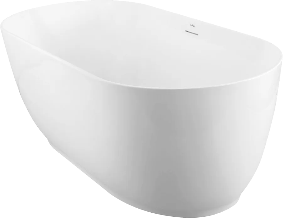 Акриловая ванна BelBagno BB413 170x80 см, отдельностоящая, белая матовая, овальная, со сливом-перели Sancos — официальный сайт