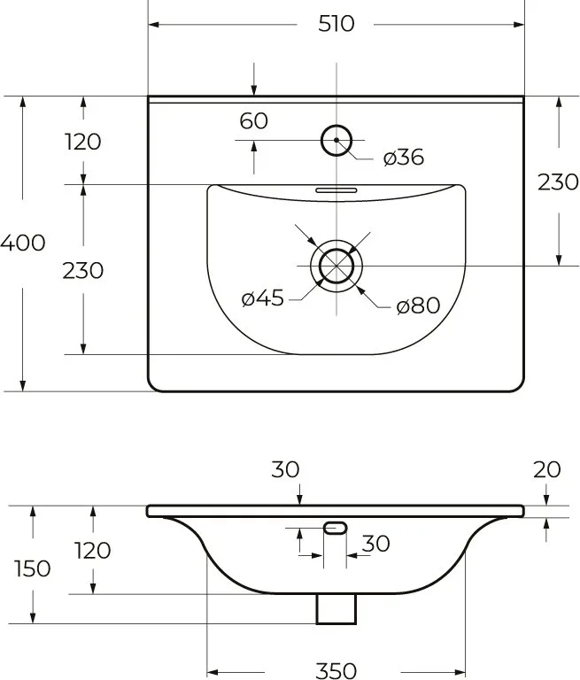 Мебельная раковина BelBagno BB-8099-3-50 глянцевая белая Sancos — официальный сайт