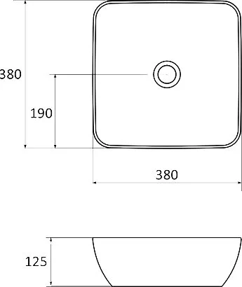 Накладная раковина Ravak Uni 380 B Slim Sancos — официальный сайт