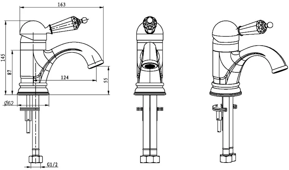 Смеситель для раковины Boheme Imperiale Presente 321 Sancos — официальный сайт