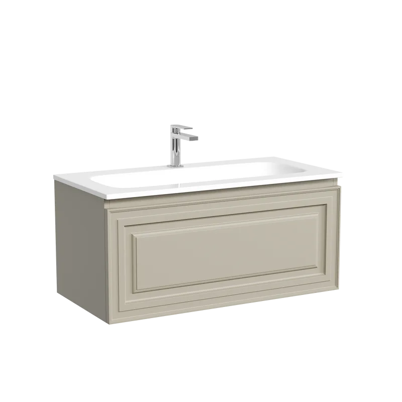 Тумба с раковиной Sancos Very 90 подвесная, beige soft, раковина СN7019 Sancos — официальный сайт