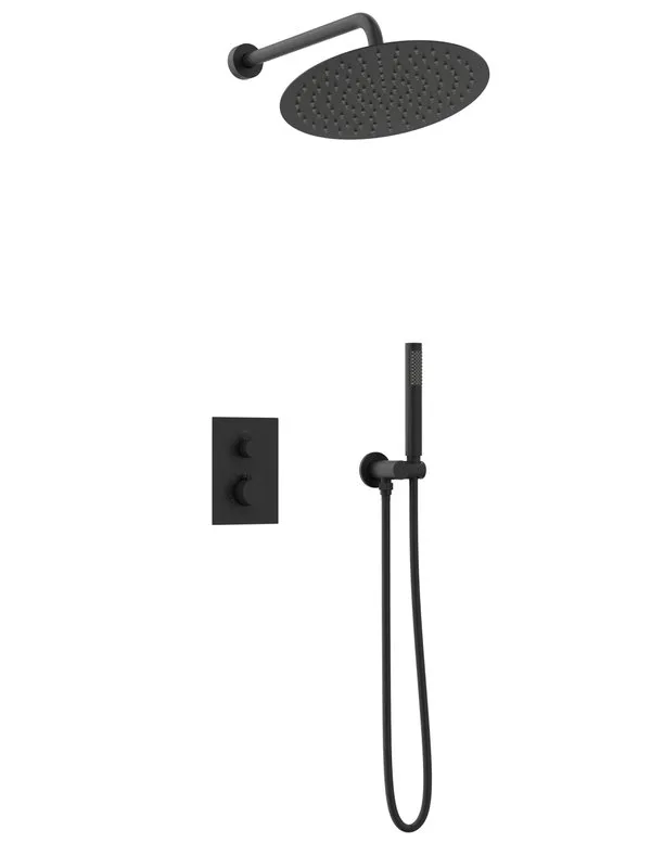 Душевой комплект ALTROBAGNO Юнион (Unione) 040408 MB С ВНУТРЕННЕЙ ЧАСТЬЮ, матовый черный Sancos — официальный сайт