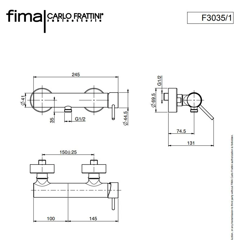 Смеситель для душа Fima Carlo Frattini Spillo Up F3035/1BS белый матовый Sancos — официальный сайт