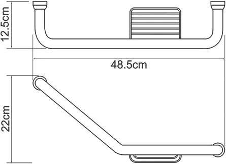 Поручень Wasserkraft K-1077Right с мыльницей Sancos — официальный сайт