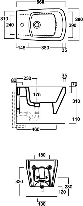 Биде подвесное Simas Baden Baden BB19bi*1 Sancos — официальный сайт