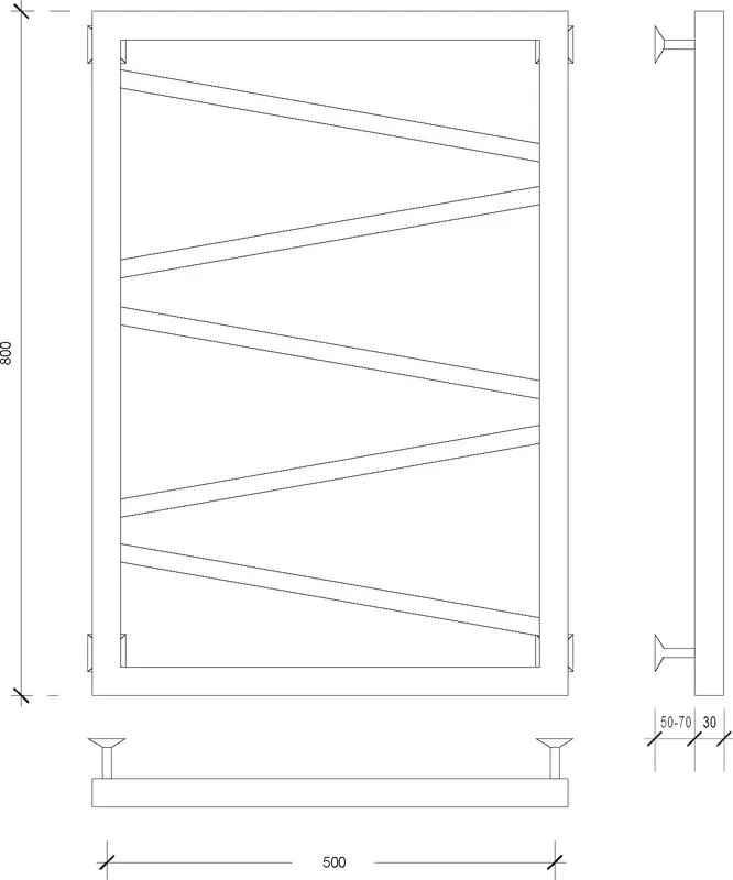 Полотенцесушитель водяной Secado Мирано 80x50, черный матовый Sancos — официальный сайт