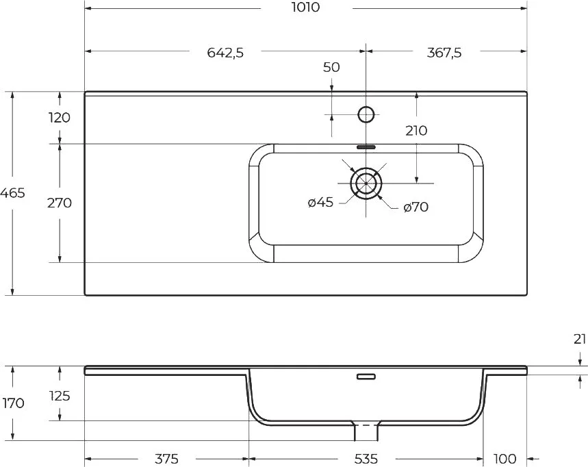 Мебельная раковина BelBagno BB1000ETL-R Sancos — официальный сайт