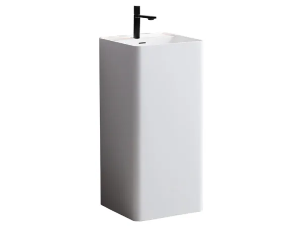 Раковина Uni-Flow Kube FS501-425 Matt White слив в стену Sancos — Оригинал