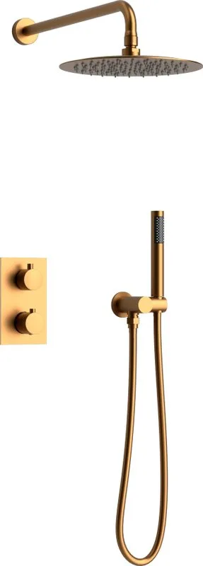 Душевой комплект AltroBagno Unione 040410 RaSp, С ВНУТРЕННЕЙ ЧАСТЬЮ, матовая медь Sancos — официальный сайт