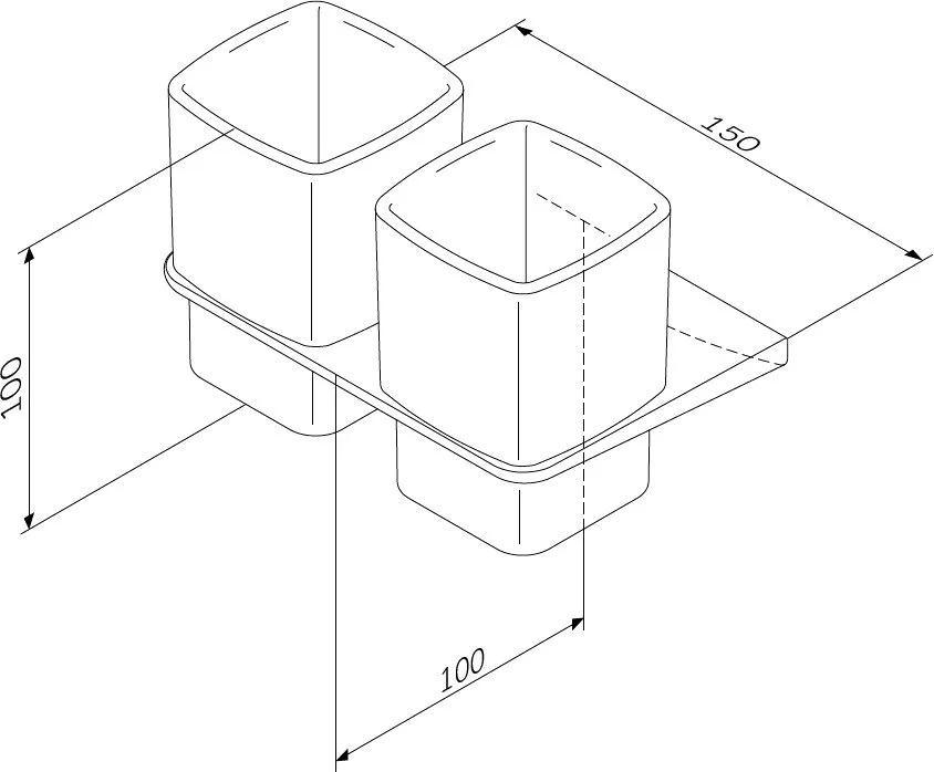 Стакан AM.PM Inspire 2.0 A50A343422 двойной, подвесной, черный Sancos — официальный сайт