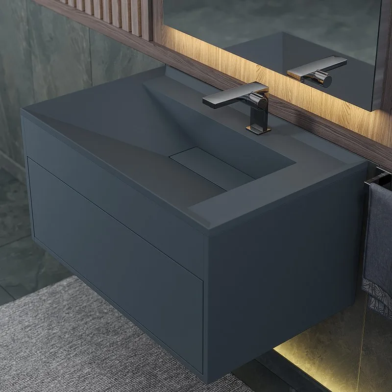 Мебельная раковина Uperwood Lotus Quartz 80 бетон Sancos — официальный сайт