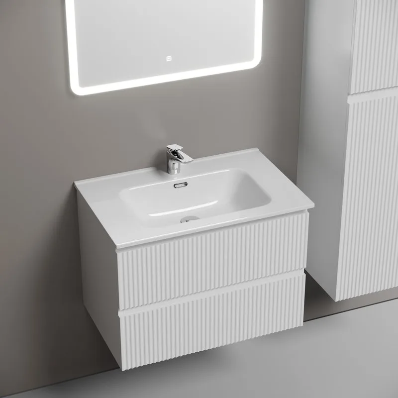 Тумба с раковиной Sancos Snob R 70 bianco, раковина CN7007 Sancos — официальный сайт