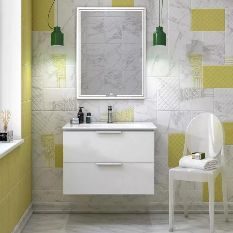 Тумба под раковину без столешницы KERAMA MARAZZI Piano 75 подвесная, белая глянцевая Sancos — официальный сайт