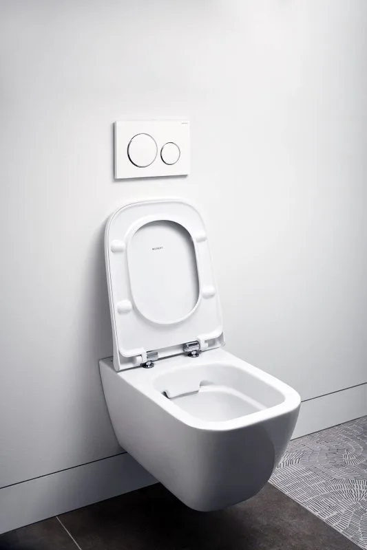 Унитаз подвесной Geberit Smyle Square 500.683.01.1 Sancos — официальный сайт