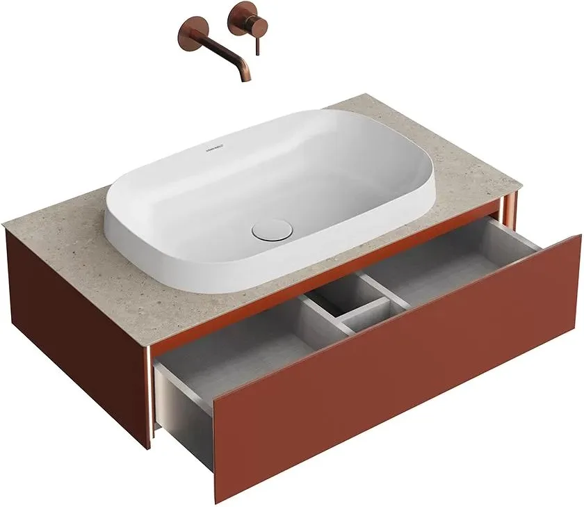 Тумба под раковину без столешницы KERAMA MARAZZI Magica 90 венецианский красный матовый Sancos — официальный сайт