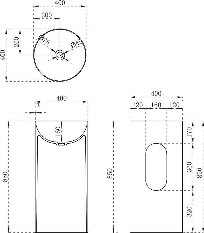 Раковина Vincea VBS-6SP01MW 40 напольная Sancos — официальный сайт