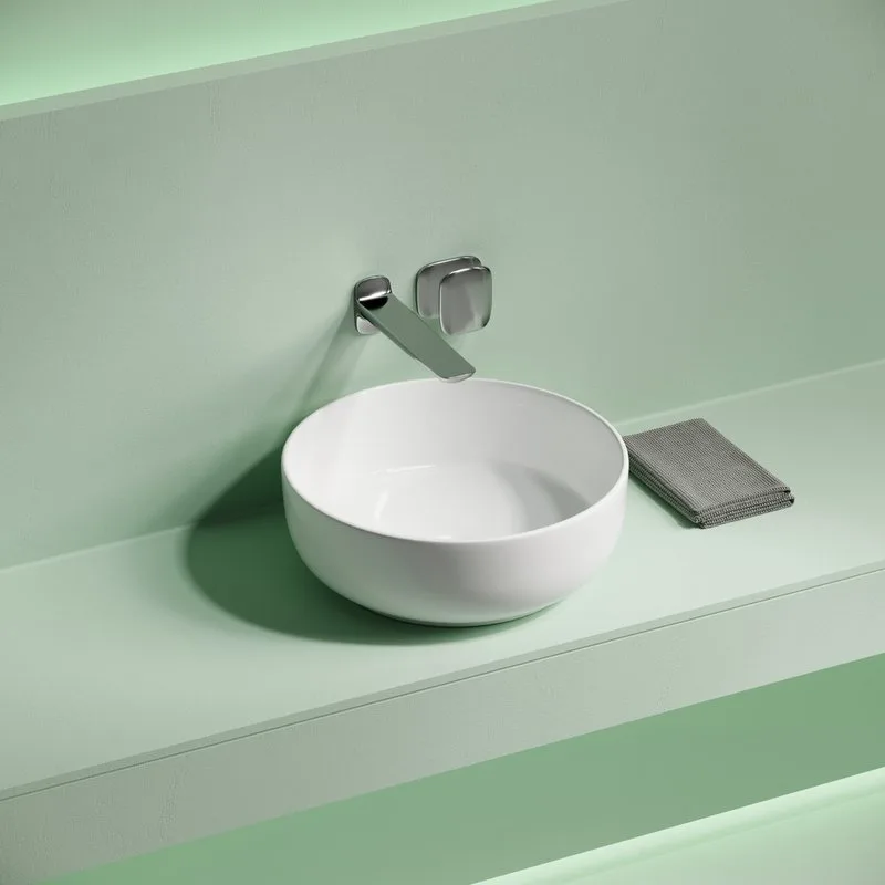 Накладная раковина Ceramicanova Taycan CN12003 37х37 глянцевая белая Sancos — официальный сайт