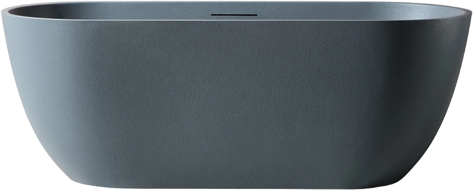 Ванна из искусственного камня Abber Frankfurt 170x75 см, отдельностоящая, серая, овальная, со сливом Sancos — официальный сайт