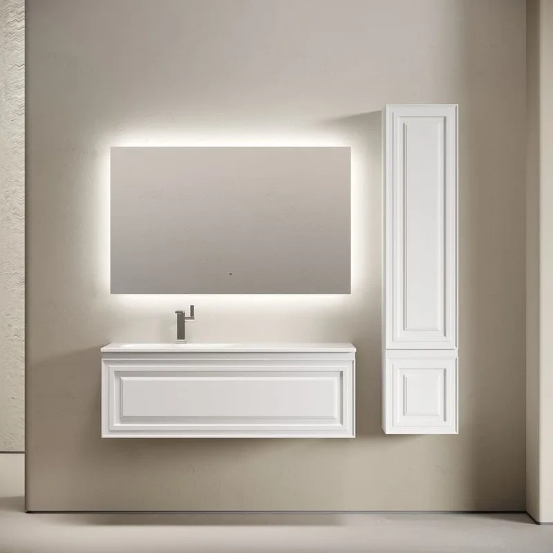 Тумба под раковину Sancos Very 120 подвесная левая Bianco (белый), VR120LW Sancos — официальный сайт