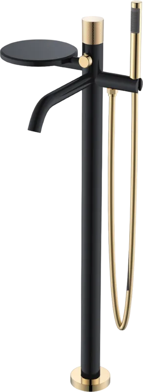 Напольный смеситель для ванны с душем Boheme Stick 129-BG.2, black diamond gold Sancos — официальный сайт