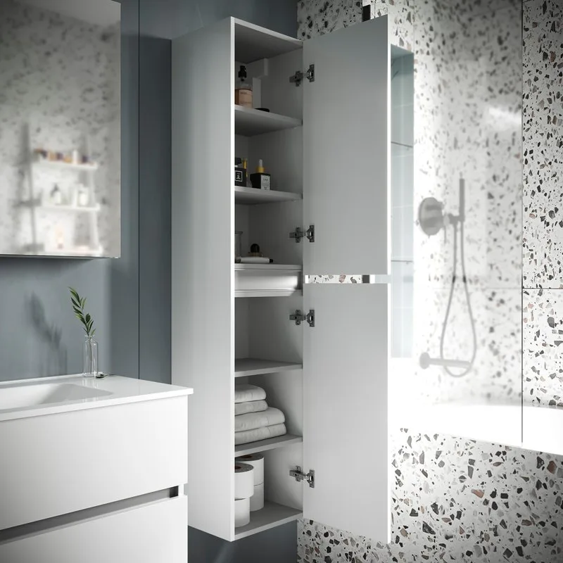 Шкаф-пенал для ванной Sancos Urban 35 см белый глянец Sancos — официальный сайт