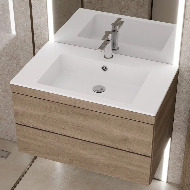 Мебельная раковина Uperwood Megan 80 матовая белая Sancos — официальный сайт